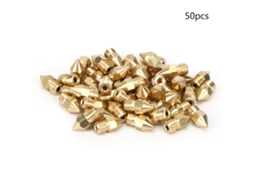 50 Peças/conjunto Mk8 Bico De Latão Pontiagudo Com Letras Acessórios Para Impressora 3d 13 X 6 Mm Aquaforge
