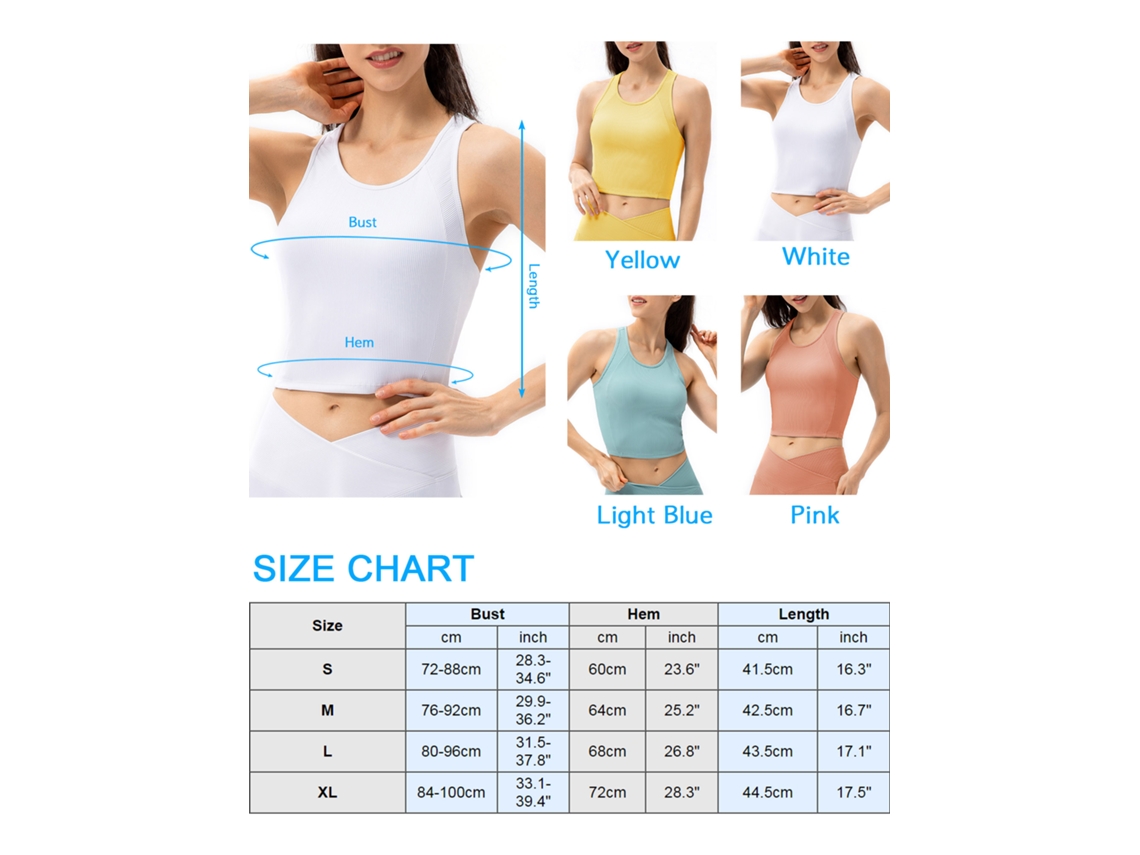 Top Yoga Feminino Com Sutiã Integrado 75% Nylon 25% Spandex