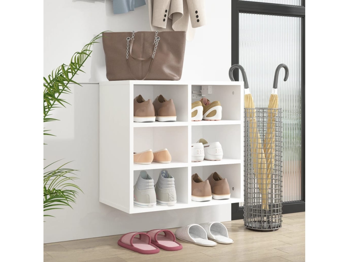 Vidaxl Sapateira 52,5x30x50 Cm Branco