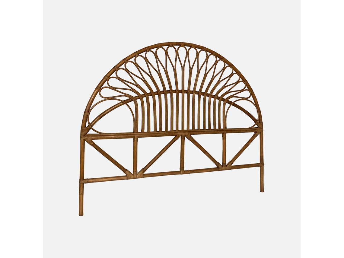 Cabeceira Para Cama Em Rotim Escuro