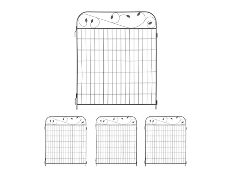Cerca De Ferro Para Jardim Em 4 Partes B2x