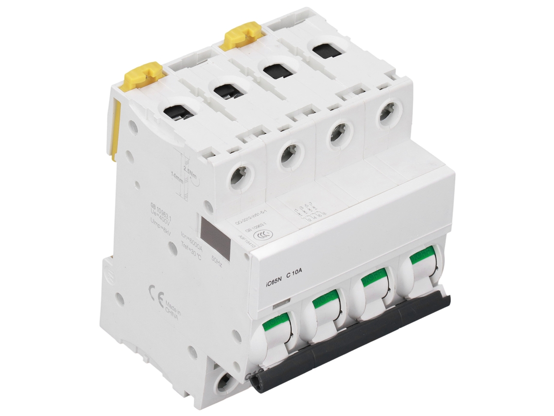 Laxiscreed Disjuntor 4p Miniatura Para Guia Din, Ideal Para Grupos Até 400v