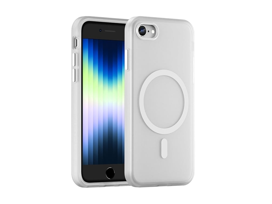 Capa Híbrida Translúcida Para Iphone Se 2022/2020/8 - Tpu E Pc Com Magsafe | Fosca - Branca