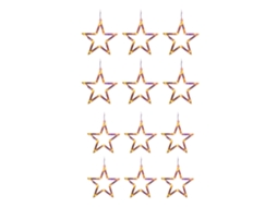 Laxiscreed Luz De Cortina Led Estrela Quente Ip44 12 Pecas Para Decoração | Iluminação Ambiental
