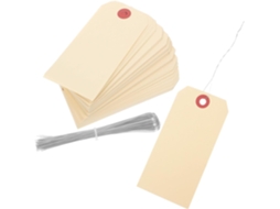 Etiquetas Em Branco Para Embalagens, 100 Unidades, Papel Kraft, Com Arame, 6x12cm