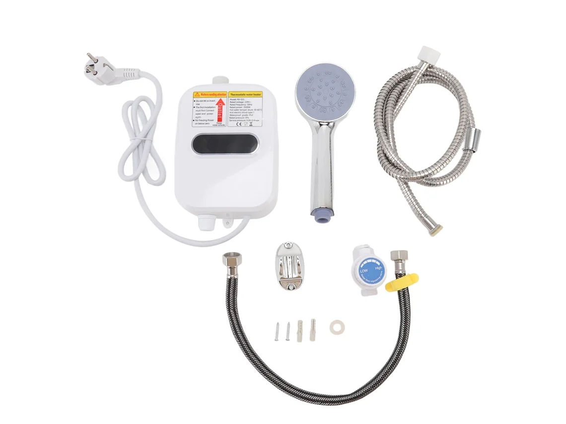 Conjunto De Chuveiro Elétrico Instantâneo Sem Tanque De 3500w Para Casa E Dormitório Other