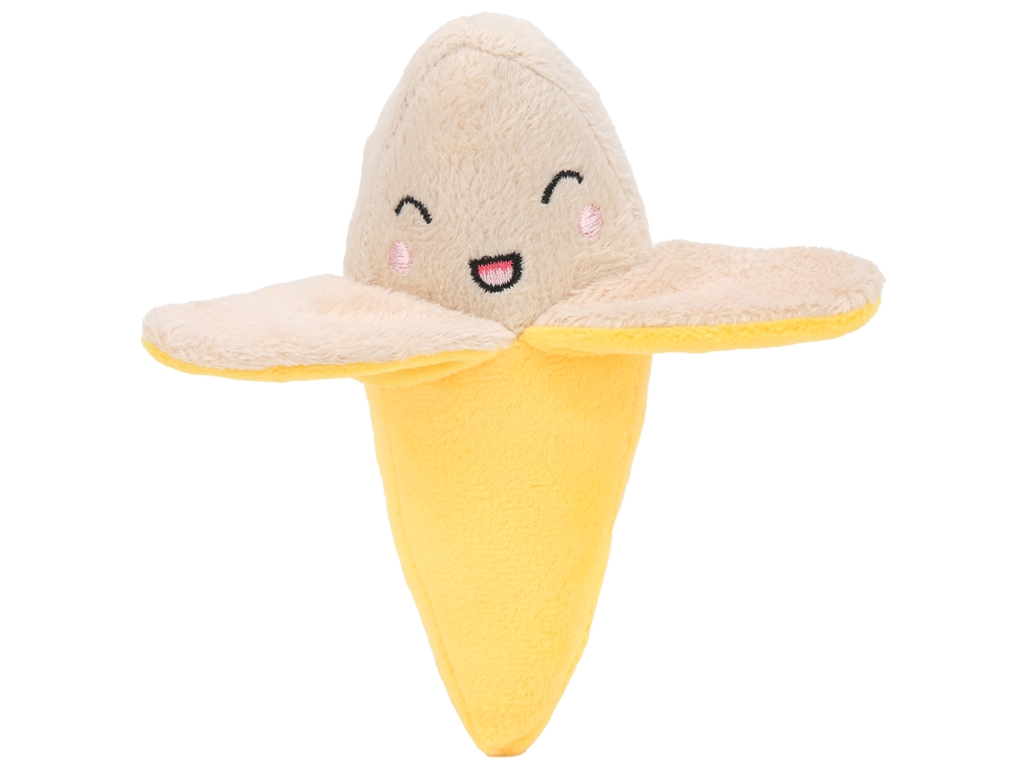 Brinquedo De Pelúcia Em Forma De Casca De Banana Com Som Pendurado Para Carrinho Bolsa Chaveiro