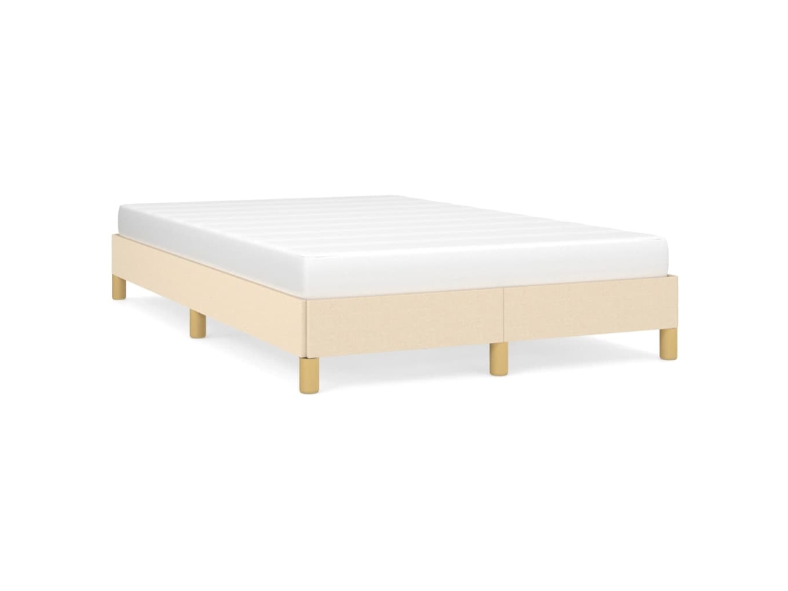 Bed Frame, Bed Frames Vidaxl Creme Tecido (120 X 200 Cm)