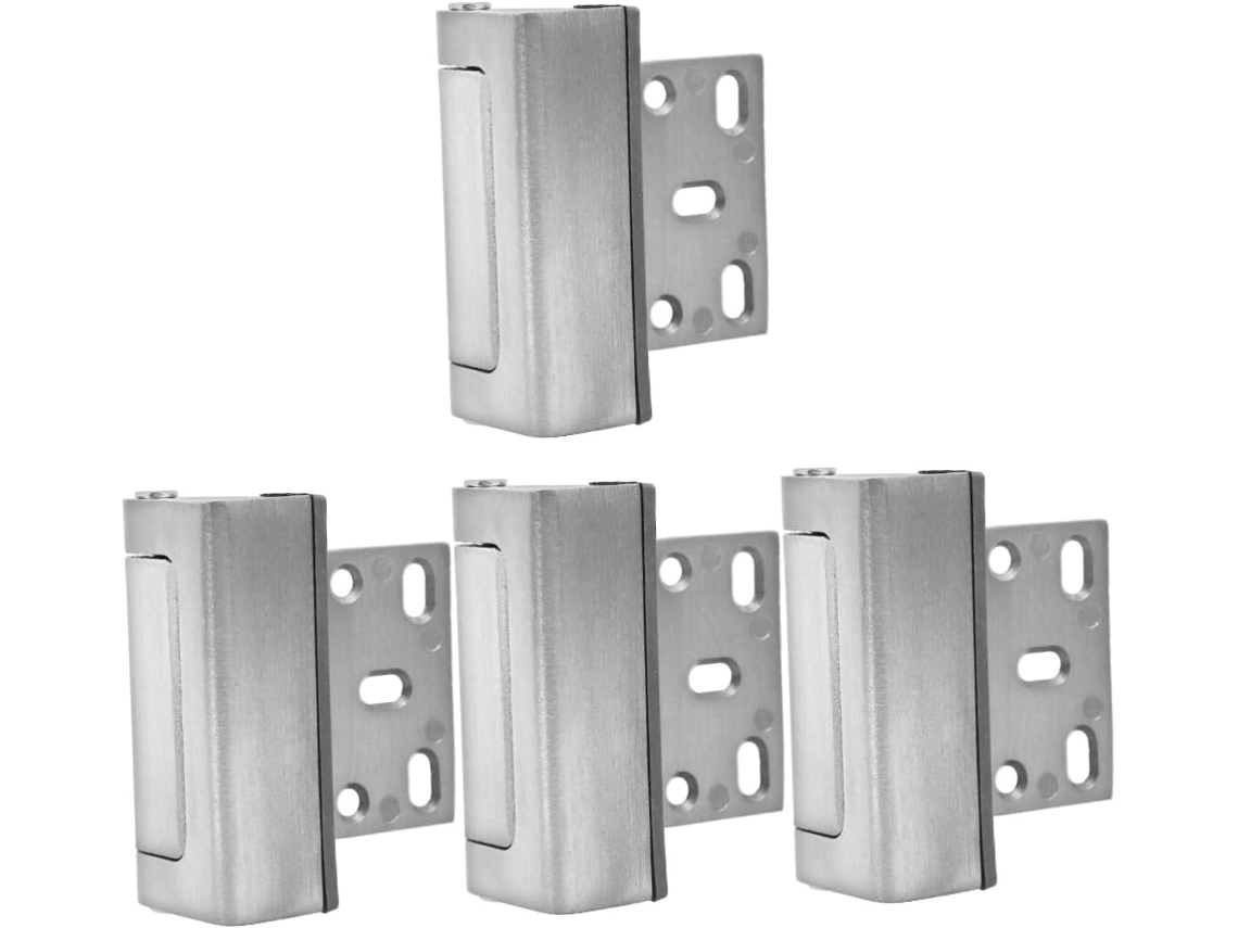 Conjunto De 4 Peças De Fechadura De Segurança Para Porta Com Parafuso Metálico Reforçado E Dispositivo Antirroubo.