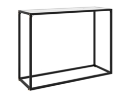 Vidaxl Mesa Consola 100x35x75 Cm Vidro Temperado Branco