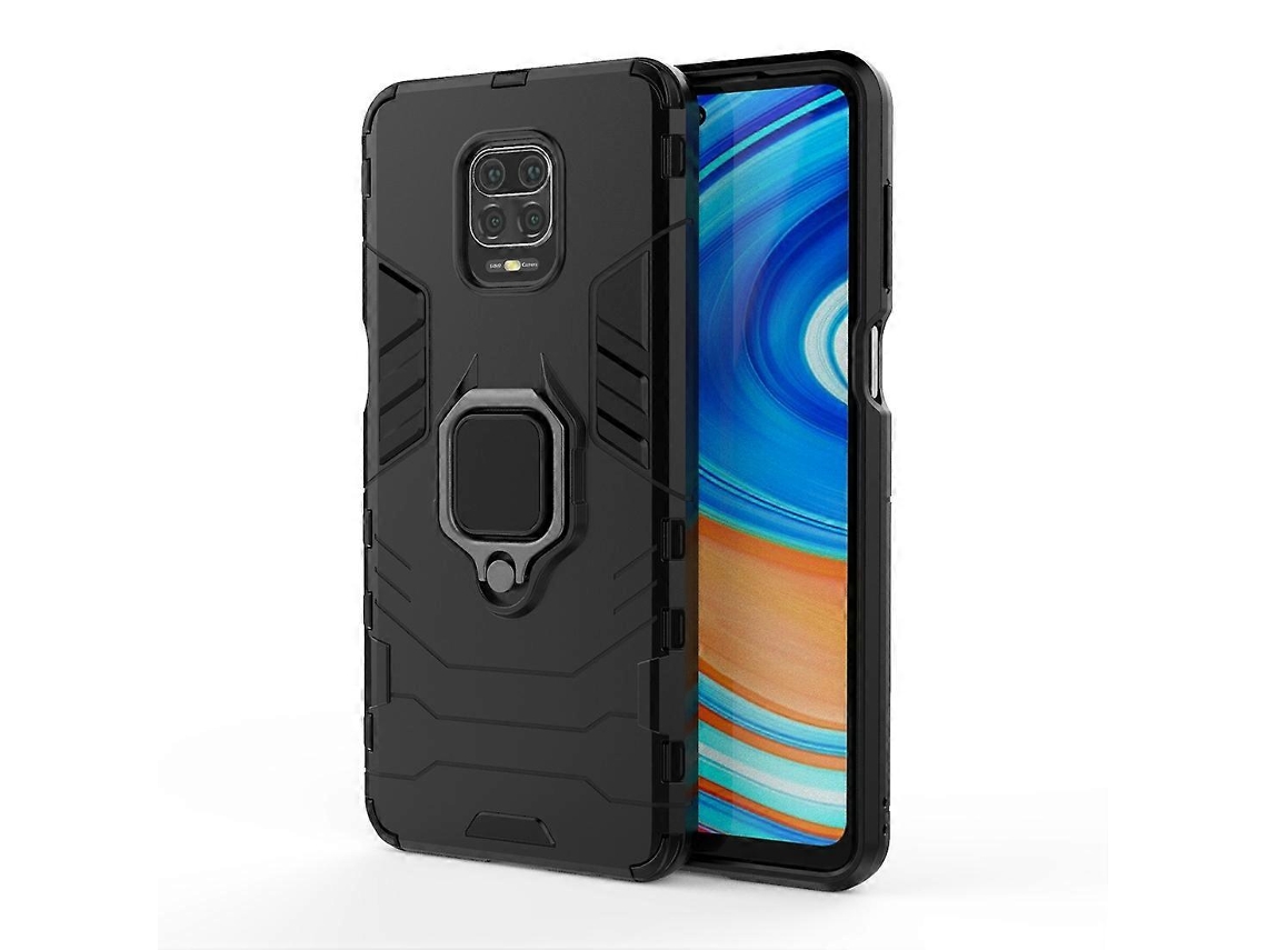 Capa Protetora Anti-queda Em Pc + Tpu Com Suporte De Anel Magnético Para Xiaomi Redmi Note 9s