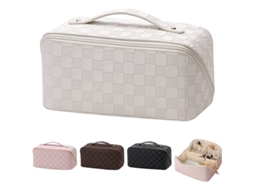 Bolsa De Maquiagem Portátil Para Viagem, Grande Com Armazenamento Multifuncional