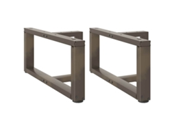 Vidaxl Pés Para Mesa De Centro Em Forma De T, 2 Peças, Preto, 60x25x(30-31) Cm, Aço