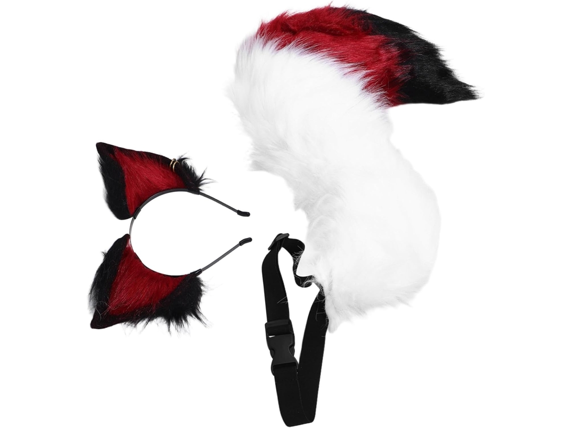 Conjunto De Tiara E Cauda De Raposa De Pelúcia - Acessórios Confortáveis Para Cosplay No Halloween.