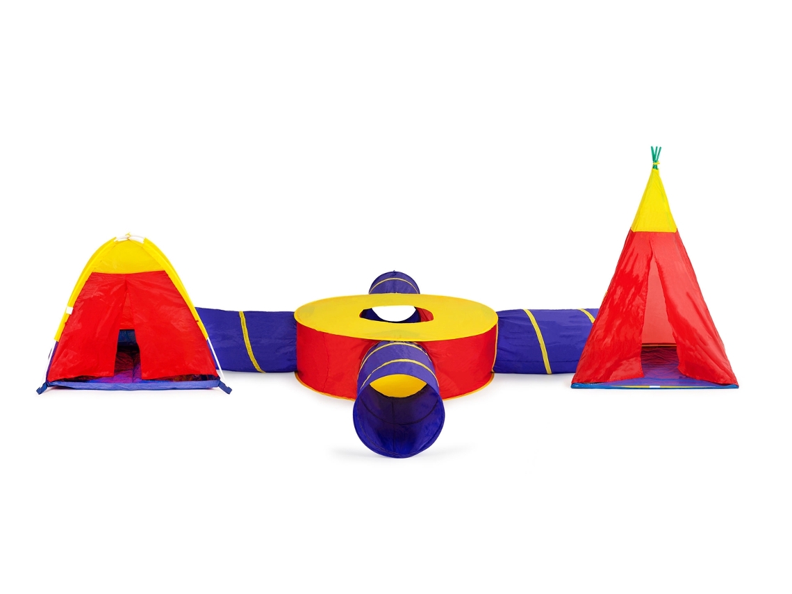 Conjunto de Tendas Infantis 7 em 1 Casas 4 Túneis IPLAY