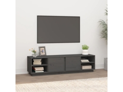 Vidaxl Móvel De Tv 156x40x40 Cm Madeira De Pinho Maciça Cinzento