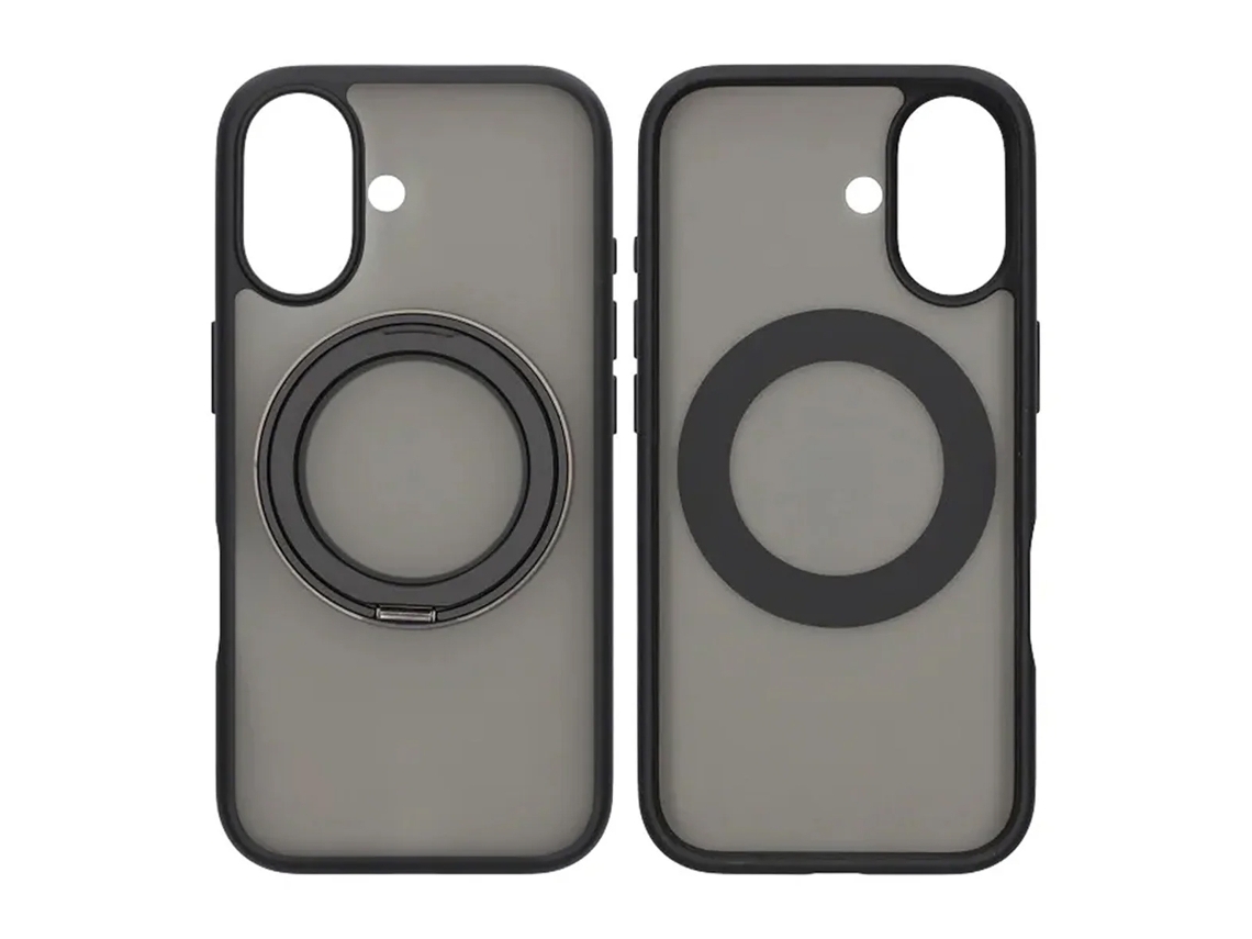 Capa Para Celular Com Suporte Magnético Giratório Para Iphone 17 - Preta