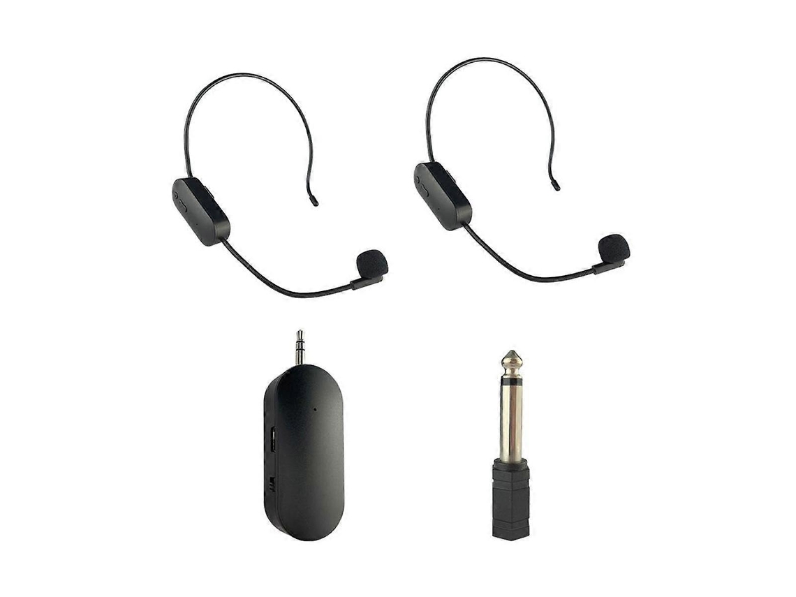 2.4G Wireless Head Mounted Lavalier Microfone Conjunto Transmissor Com Receptor Para Amplificador Voz Sp Sygo