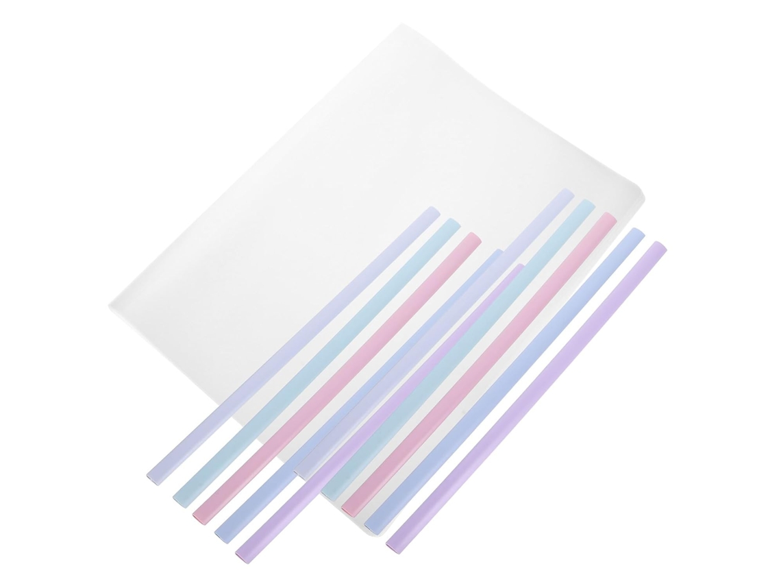 Adesivos plásticos A4 impermeáveis e duráveis com alfinetes para decoração de carteiras escolares, pacote com 10 unidades.