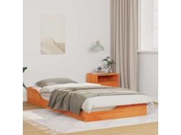 Vidaxl Estrutura Da Cama Marrom Cera 90 X 200 Cm