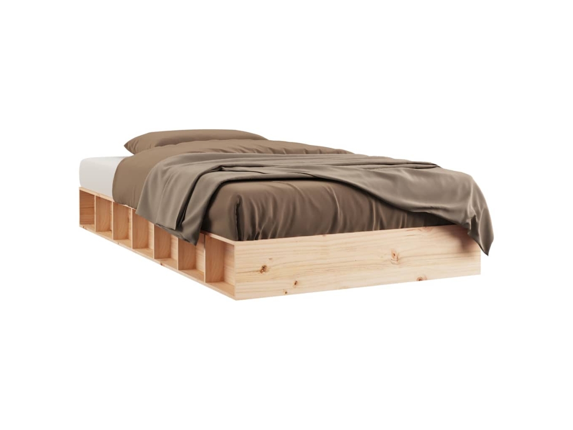 Bed Frame, Bed Frames Vidaxl Marrom Madeira (75 X 190 Cm)