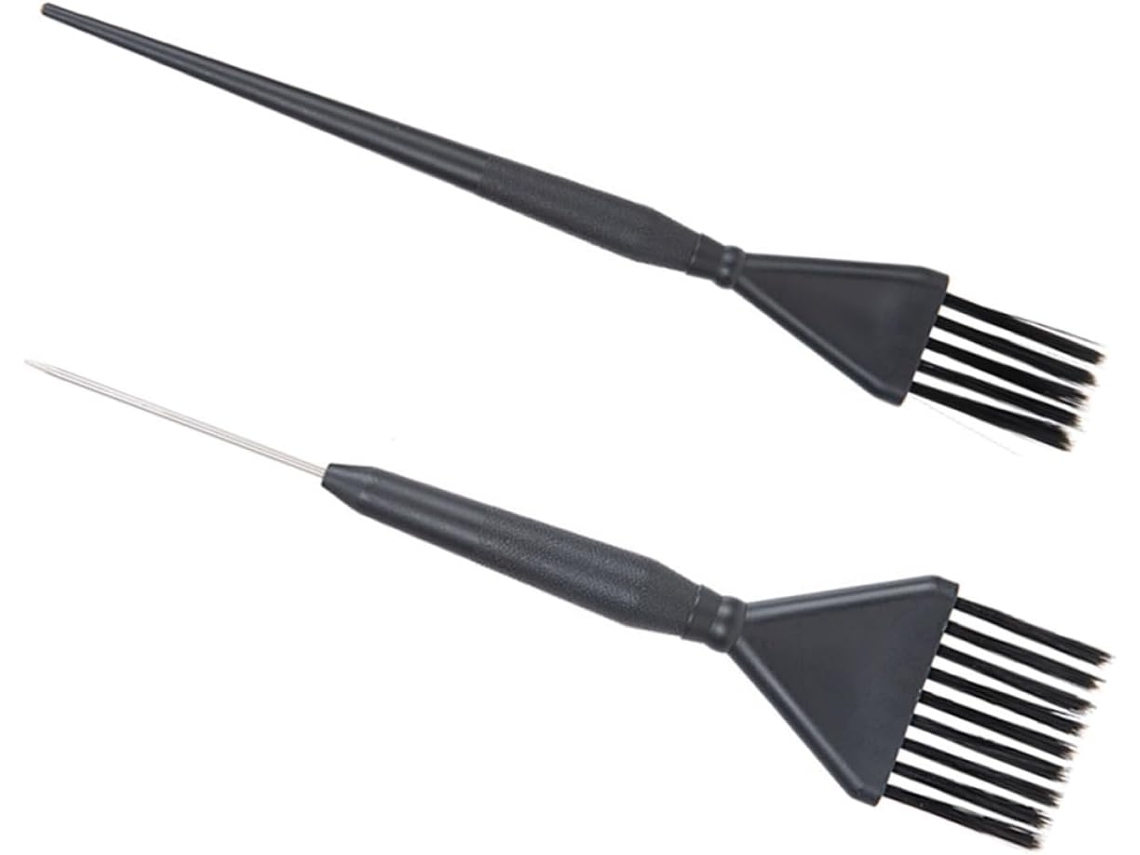 Conjunto De 2 Pincéis Profissionais Para Coloração Capilar Baluue, Em Polipropileno E Aço Inoxidável, Leves E Fáceis De