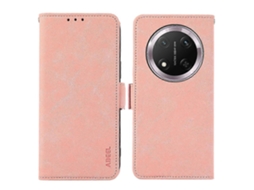 Capa De Celular Abeel Em Couro Fosco Com Proteção Rfid E Sistema Magnético Para Honor X9d 5g