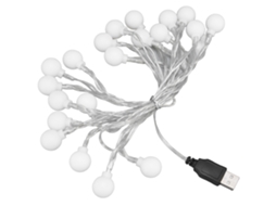 Rebe-luces De Cadena Led 3 M 20 Bombillas Globos Impermeables Interior Exterior Decoración Fiesta Cumpleaños Usb