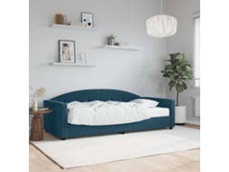 Vidaxl Sofá-cama Com Colchão 90x200 Cm Veludo Azul