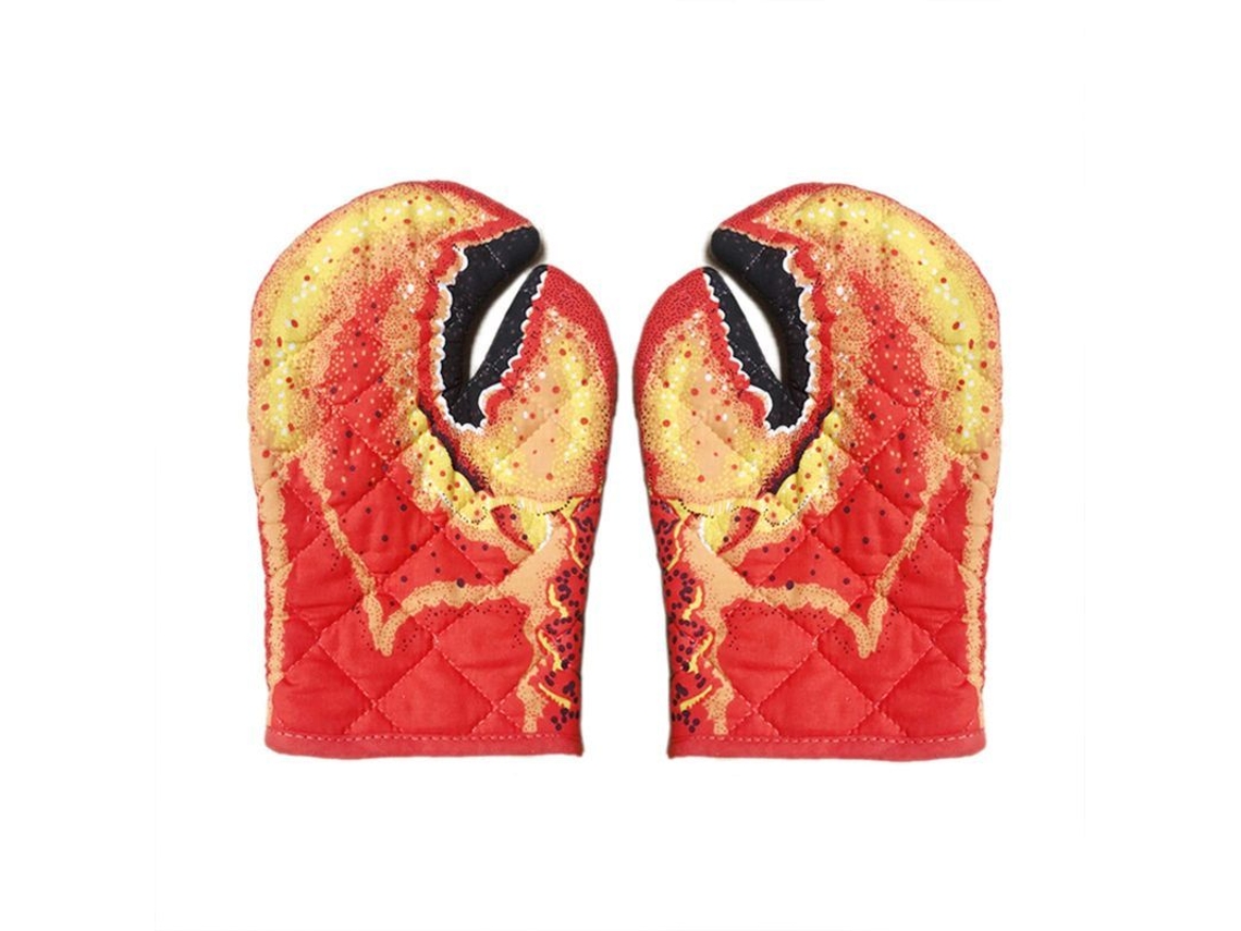 Luvas de forno resistentes ao calor com forro de algodão para cozinhar e fazer churrasco. Tamanho único.