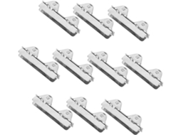 Conjunto De 10 Roldanas Para Portas Vidro Em Aço Ideais Vitrines E Cor