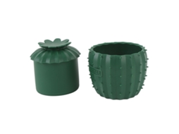 Crock de Manteiga com Tampa Linha de Água Silicone Resistente ao Calor Verde Escuro S/MARCA
