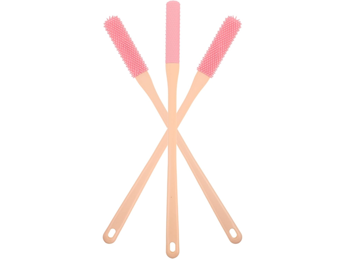 Conjunto Frcolor Com 3 Escovas De Borracha Macia Para Limpeza Dos Dedos Pés, Escova Esfoliante Anti Coceira, Ferramenta