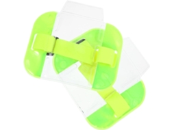 Porta Crachá De Braço Ajustável Em Duas Peças, Com Elástico Fluorescente E Capa Protetora Em Pvc E Nylon Crachás De