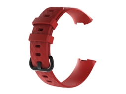 Cinto De Relógio Seguro E Confortável Para Fitbit Charge 3 Vermelho
