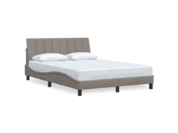 Maison Exclusive - Estrutura De Cama Sem Colchão Hanko 120x200 Cm Tecido Cinza-acastanhado