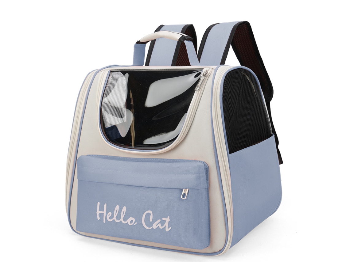 Mochila para Gatos, Respirável, Dobrável, 37x25x34 Cm, Azul AQUAFORGE