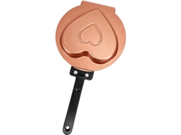 Frigideira Profissional Dupla Face Em Formato De Coração Com Cabo, Ideal Para O Café Da Manhã