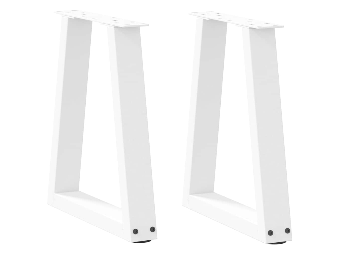Vidaxl Pés Para Mesa De Centro Em V 2 Peças Branco 38x(42-43,3) Cm Aço