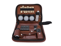 2026zentro-kit Completo De Acessórios De Golfe Com Bolsa Pu Ferramenta Divot Bolas Rangefinder Para Presente