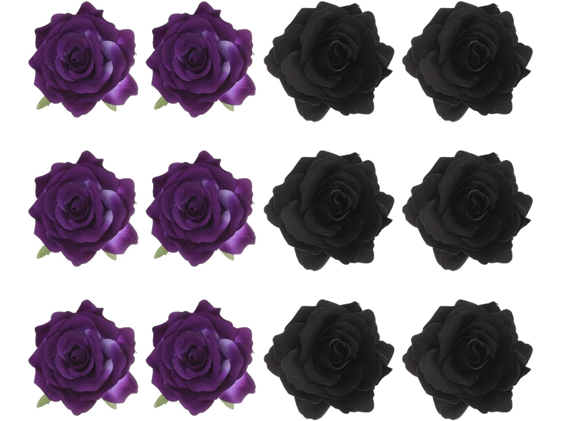 Conjunto De 12 Presilhas De Cabelo Em Formato De Rosa, Presilhas 2 Em 1, Pequenas E Leves