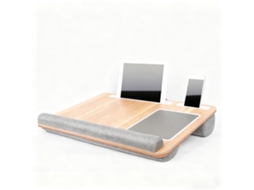 Mesa portátil para laptop Lazy Tomtop, bambu e madeira, uso no colo ou carro