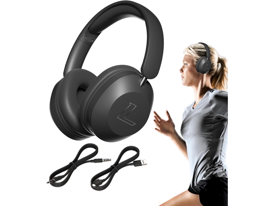 Fones De Ouvido Dobráveis Sem Fio Hifi Estéreo Com Cancelamento Ruído Para Trabalho