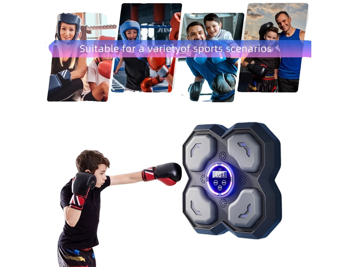 Máquina De Boxe Musical Inteligente, 9 Velocidades Ajustáveis, Música Integrada, Compatível Com Bluetooth, Preto Oem