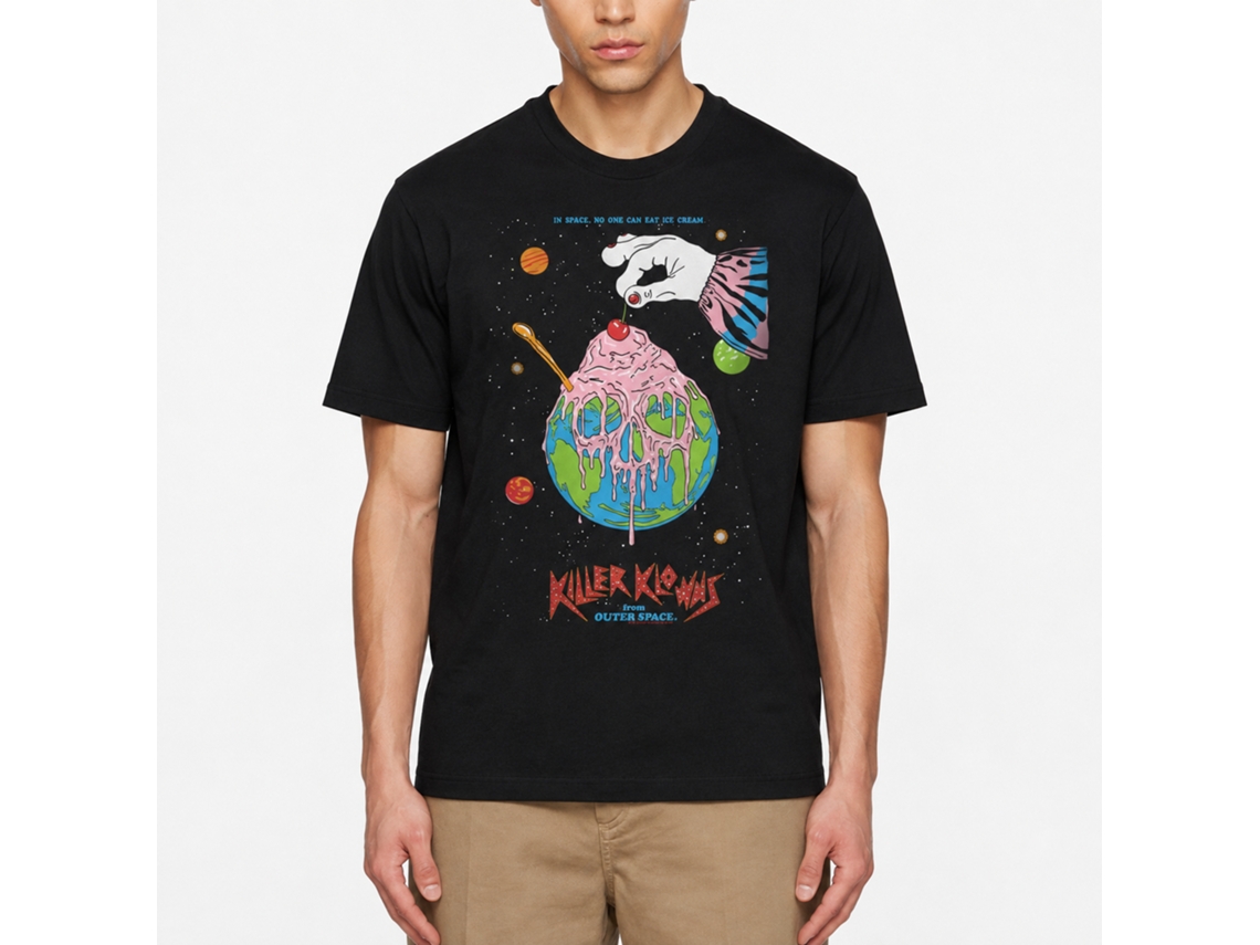 Rockinstone Killer Klowns Cherry Top Black Adult T-shirt Size:xl