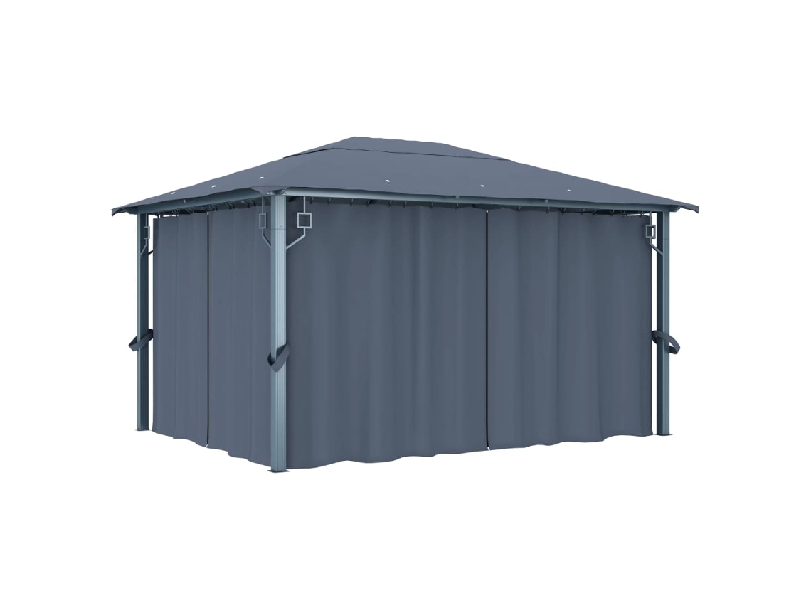 Gazebo VIDAXL Anthracite Tecido (400 x 300 cm)