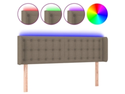 Led Headboard, Led Headboards Vidaxl Cinzento-acastanhado Tecido (147 X 16 X 78/88 Cm)