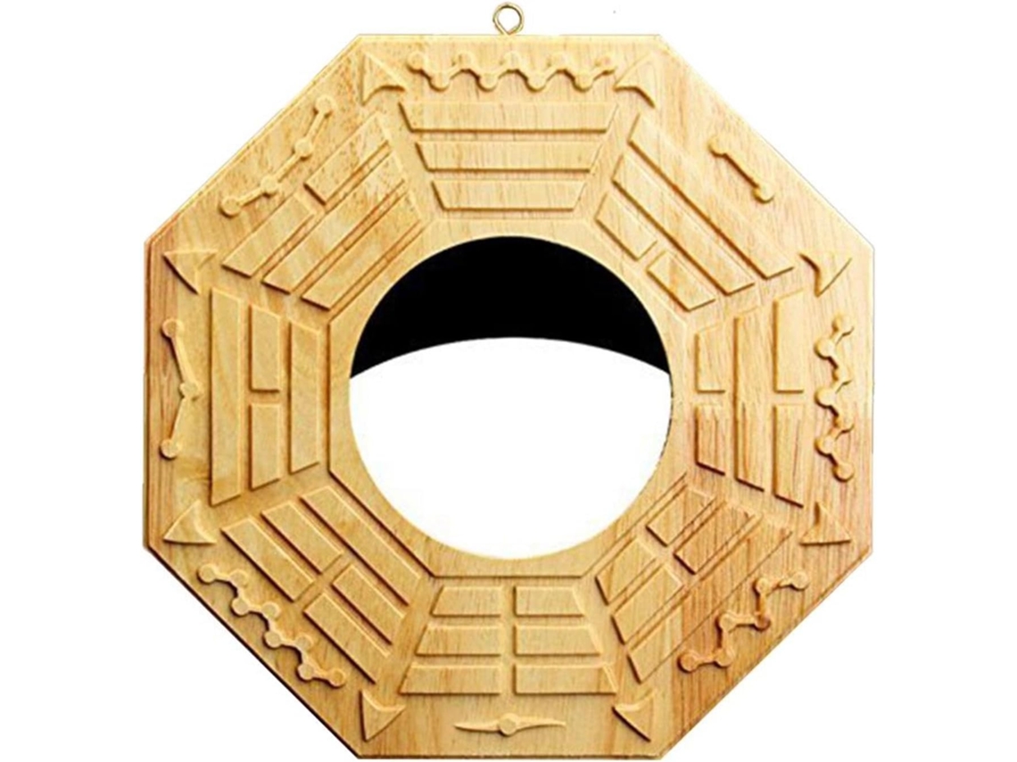 Espelhos Chineses de Feng Shui Conjunto Placas Reflexão Energética Bagua, Pendentes Parede com CHABERLU