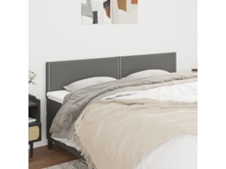 Vidaxl Cabeceiras Cinzento-escuro 200x5x78/88 Cm Tecido