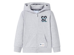Sweatshirt Para Criança Com Capuz E Fecho Cinzento 92